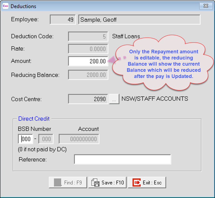 Deduct in Pay